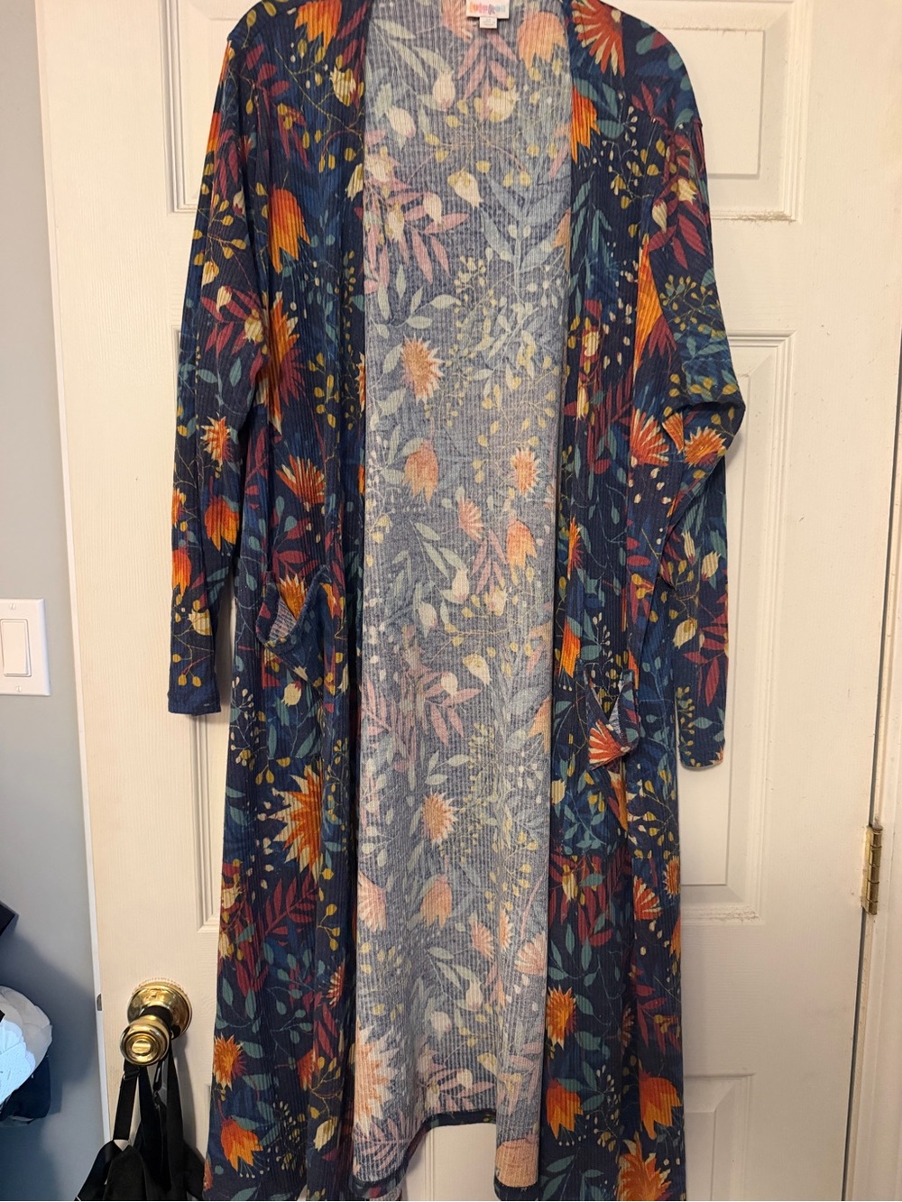 Lularoe Floral Sarah Cardigan with pockets